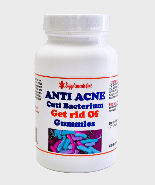 GET RID OF ACNE BACTERIA- ANTI ACNE - REMOVE ANY ACNE FROM YOUR FACE - GUMMIES - Made in USA