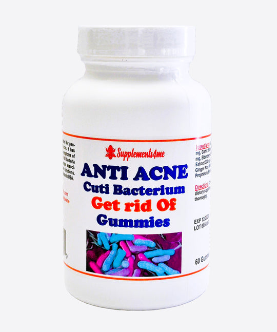 GET RID OF ACNE BACTERIA- ANTI ACNE - REMOVE ANY ACNE FROM YOUR FACE - GUMMIES - Made in USA