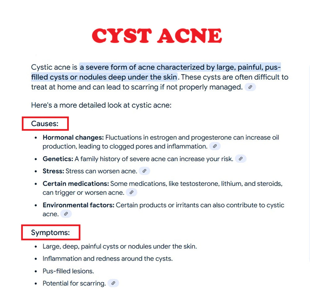 GET RID OF CYSTIC ACNE BACTERIAL - REMOVE ANY CYST ACNE FROM YOUR FACE - GUMMIES - Made in USA