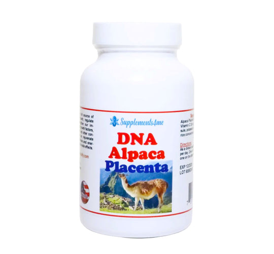 ANTI AGING Alpaca DNA Placenta with Collagen, Vitamin C - Made in USA - 60 capsules