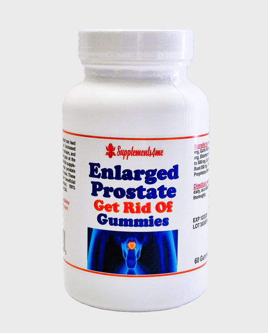 GET RID OF ENLARGED PROSTATE (BPH) NATURALLY - Antibacterial, Anti-inflammatory - 60 GUMMIES - MADE IN USA