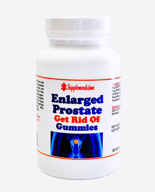 GET RID OF ENLARGED PROSTATE (BPH) NATURALLY - Antibacterial, Anti-inflammatory - 60 GUMMIES - MADE IN USA