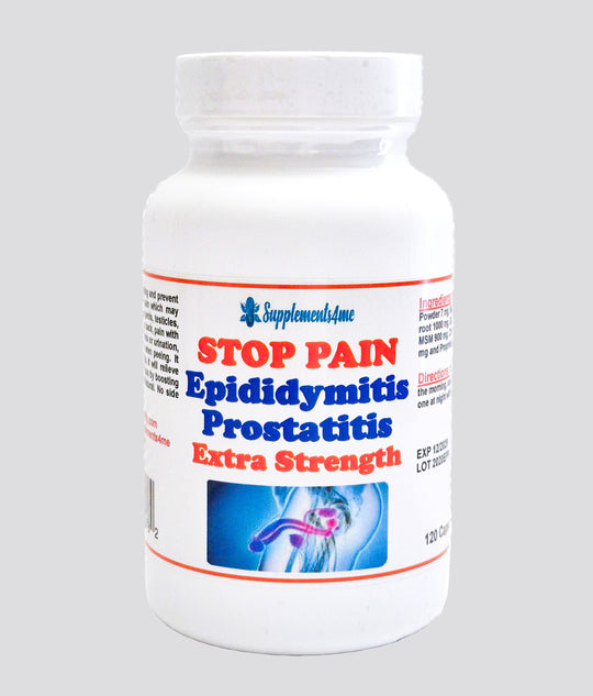 STOP PROSTATITIS & EPIDIDYMITIS PAIN NOW - EXTRA STRENGTH - STRONGEST BACTERIAL PAIN KILLER -- MADE IN USA