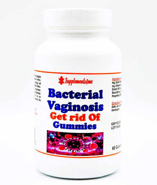 GET RID OF BACTERIAL VAGINOSIS BACTERIAL FOR WOMEN & MEN - Antibacterial, Anti-inflammatory - 60 GUMMIES - MADE IN USA