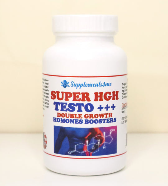INCREASE HGH & TESTOSTERONE LEVELS - TESTOSTERONE & HGH HORMONES BOOSTER - MADE IN USA