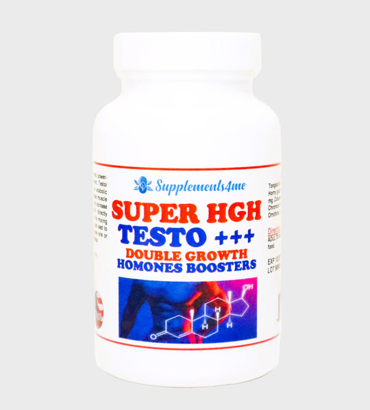 INCREASE HGH & TESTOSTERONE LEVELS - TESTOSTERONE & HGH HORMONES BOOSTER - MADE IN USA