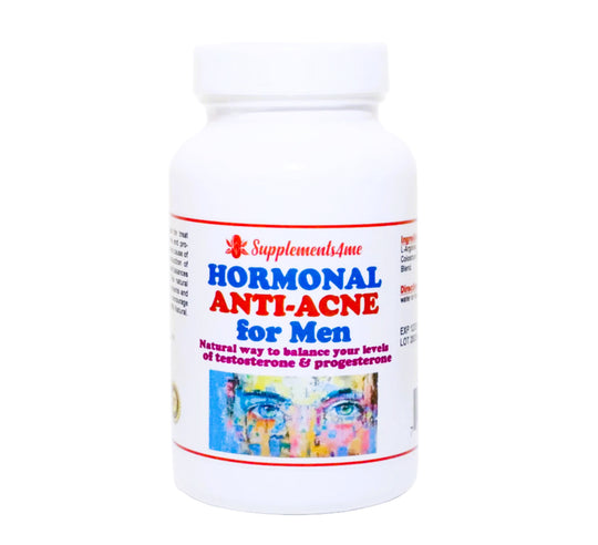 GET RID OF ACNE HORMONAL FOR MEN - BALANCE THE OVERPRODUCTION OF TESTOSTERONE - MADE IN USA