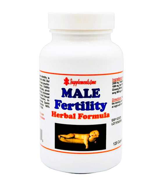 MALE FERTILITY HERBAL BOOSTERS - 120 CAPSULES - MADE IN USA