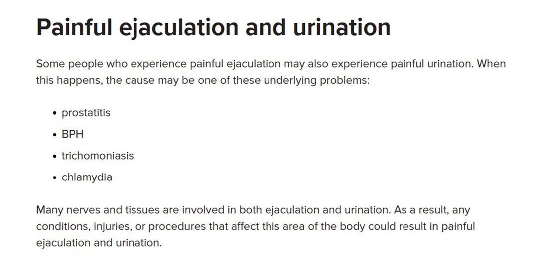 STOP PAINFUL EJACULATIONS NATURALLY - STRONGEST EJACULATION PAIN KILLER - MADE IN USA
