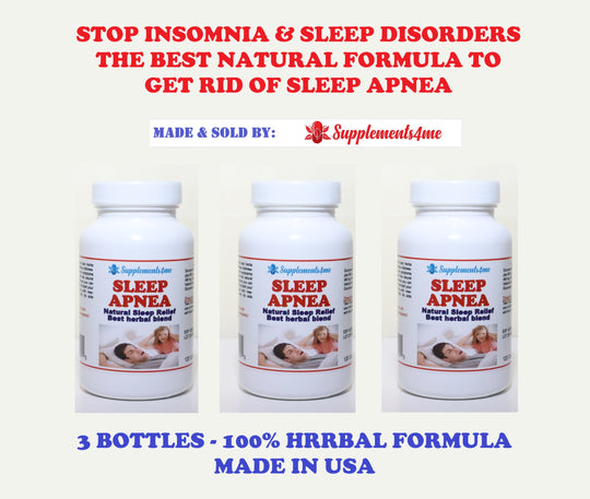GET RID OF SLEEP APNEA & SNORING NATURALLY - STRONG NATURAL FORMULA - MADE IN USA