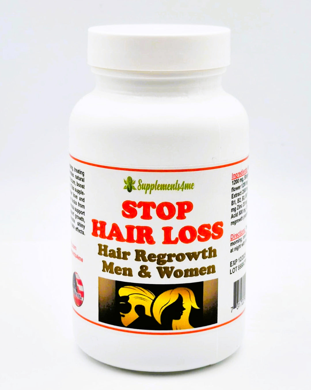 STOP HAIR LOSS FOR EVERYBODY - 100% NATURAL HERBAL - Made in USA