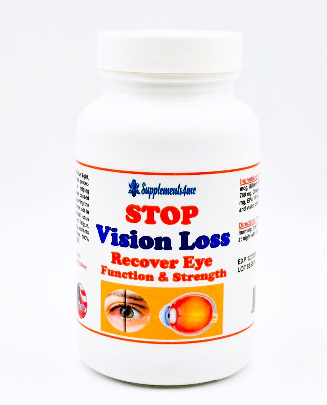 STOP VISION LOSS FOR EVERYBODY - 100% NATURAL HERBAL - Made in USA