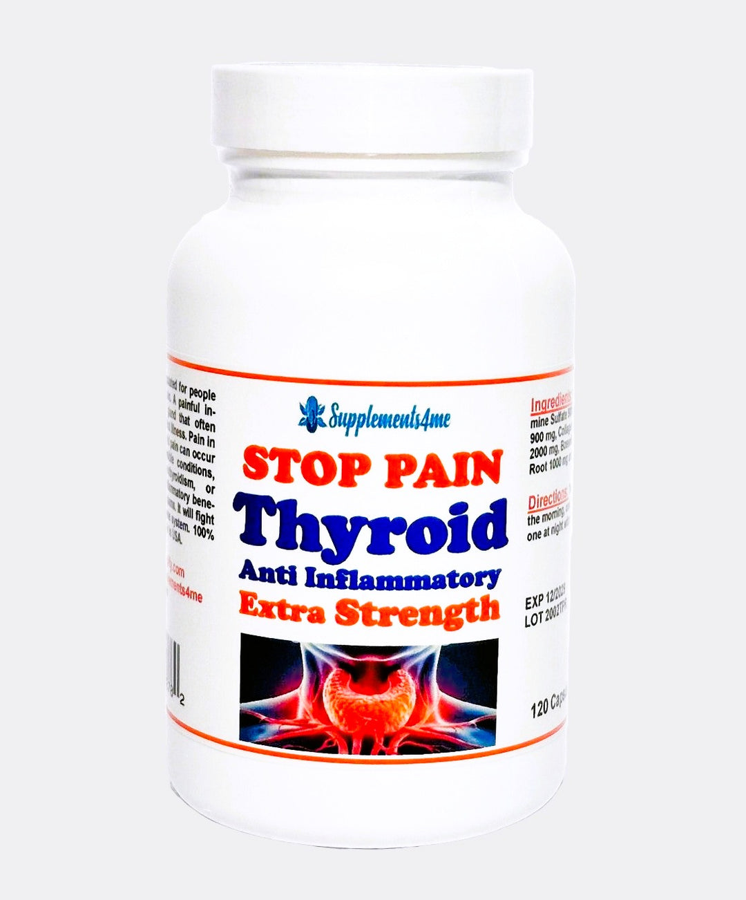 STOP THYROID PAIN RIGHT NOW - STRONGEST PAIN KILLER - TREAT & PREVENT - 100% NATURAL - MADE IN USA
