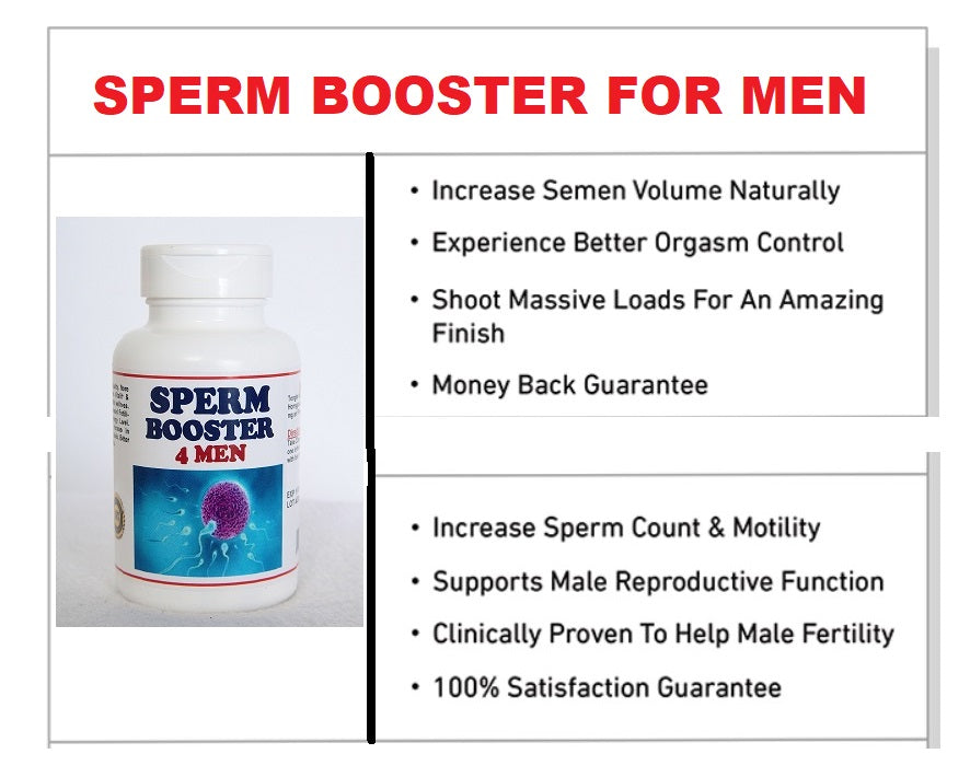 SPERM BOOSTER - Increase Sperm Count - Powerful Ejaculations - to Treat & Prevent